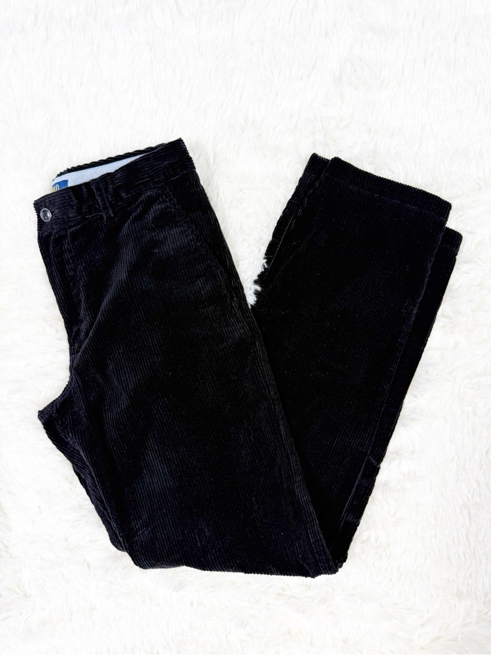 Polo Ralph Lauren Boys Corduroy Pants Black Size 16 Straight Leg